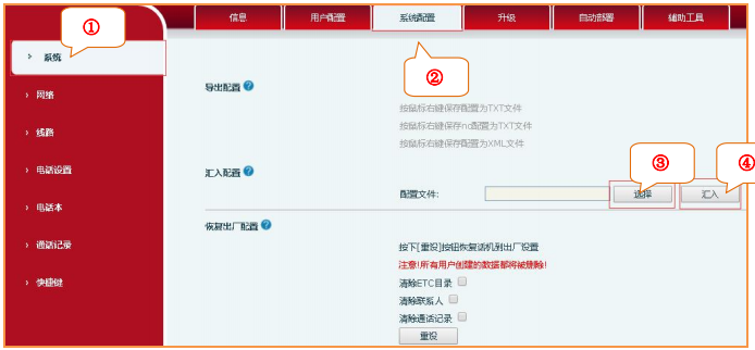 IP話(huà)機(jī)系統(tǒng)配置
